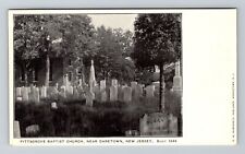 Daretown NJ-New Jersey, Pittsgrove Baptist Church & Cemetery, Vintage Postcard picture