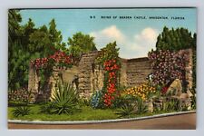 Bradenton FL-Florida, Ruins Of Braden Castle, Antique, Vintage c1948 Postcard picture