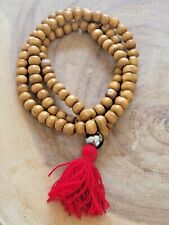 Natural Sandalwood 108 8mm Buddhist Prayer Wood Bead Mala Necklace Bracelet picture