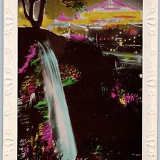 c1940s Southend On Sea Hand Colored Postcard Embossed Amusement Park A187 picture