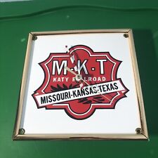 M.K.T. KATY RAILROAD Porcelain Sign/ Clock MISSOURI KANSAS TEXAS 8