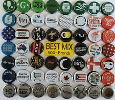 500 Beer Bottle Caps (((700+ Designs))) BEST MIX GUARANTEE Zero Defects Crimped picture