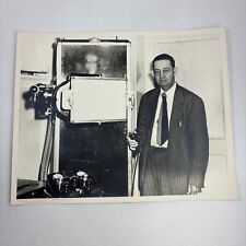 Vintage Photo Doctor Posing With New X-Ray Machine Elizabethton TN - 8 x 10 BW picture