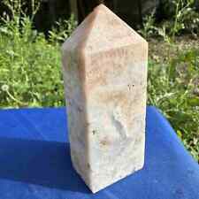 310g natural pink amethyst sakura agate obelisk quartz crystal tower reiki picture