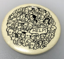 Crowds Social Anxiety Help Fear Crowded Spaces Area Vintage Button Pin Pinback picture