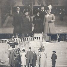 x2 c1900s Japan Tourists RPPC London Bedford Hotel Guests Real Photo Cards A138 picture