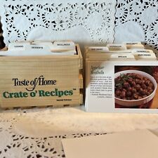 Taste Of Home Crate O’ Recipes 2nd Edition Wooden Recipe Box w/ Extra Recipes picture