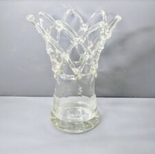 Vintage Italian Woven Lattice Glass 10 1/2