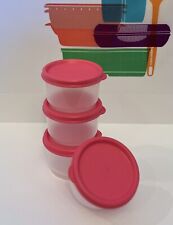 NIP Pink Tupperware Bowls Mini Snack Cups 5 oz. Set/4 Food, Baby, Craft, Makeup picture