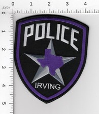 IRVING ( PURPLE CANCER AWARENESS DOMESTIC VIOLENCE ) TEXAS POLICE PATCH picture