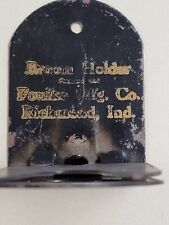 VTG FOULKE MFG. CO. RICHMOND IND. INDIANA Wall Broom Holder Advertising *flaws* picture