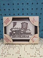 Vintage Chicago Marble Ink Etchin Train, Framed, Chicago&Eastern Illinois Engine picture