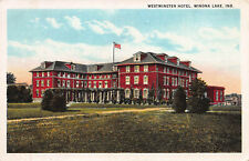 Westminster Hotel, Winona Lake, Indiana, early postcard, used in 1925  picture