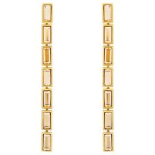 Atelier Swarovski Fluid Pierced Earrings Gold Plated 2.5 Inch  #5455632 New $329 picture