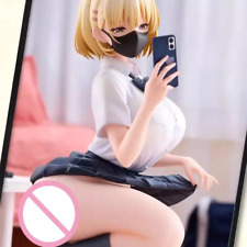 Anime Girl Squatting Yuanyuan 14cm PVC model decoration Figure doll toy with box picture