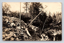 1907 RPPC Construction Workers Site of Power House Cavendish Vermont VT Postcard picture