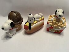 Vintage Antique Peanuts Snoopy Coin Banks Set picture