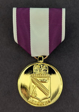 24k Gold-Plated SGAUS Longevity Medal with Moiré Rayon Ribbon picture