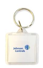 Johnson Controls Keychain Advertising Logo Keyring Plastic Keytag picture