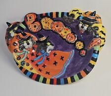 Fitz & Floyd Halloween Kitty Witches Boo Bowl Candy Dish - Flaw See Description picture