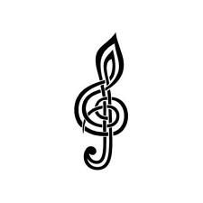 Treble Clef Music Symbol - Vinyl Decal Sticker for Wall, Car, iPhone, iPad picture