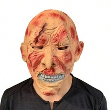 Halloween Horror Burnt Scar Bald Face Mask Haunted House Scary picture