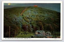 1920s~Mount Beacon~New York NY~Incline Railway~Hotel & Casino~Moonlight~Postcard picture