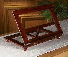 Simple Adjustable Wood Bible Missal Stand for Church or Home, Walnut Stain picture