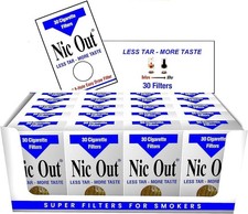 20 TOTAL NIC-OUT Cigarette Filters packs, Less Tar and Nicotine (600 Filters) picture