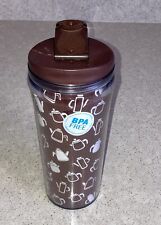 ALADDIN 16 oz PLASTIC INSULATED TRAVEL CUP COFFEE POT PERCOLATOR THEME BPA FREE picture