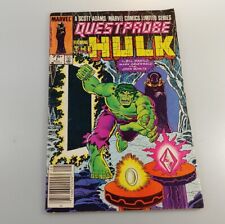 Questprobe #1  Marvel Comics 1984 Newsstand featuring the hulk  picture