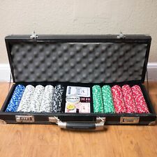Classic Game Collection 500 Chip Poker Game Set in Black Aluminum Case picture