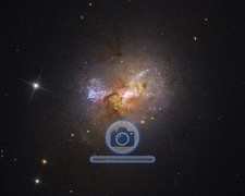BLACK HOLE IGNITING STAR FORMATION IN DWARF GALAXY HENIZE 2-10 2011 8X10 PHOTO picture