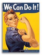 “We Can Do It” Rosie the Riveter Vintage Style 1943 World War 2 Poster - 18x24 picture
