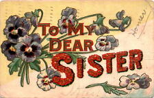 Postcard, handwritten message, addressed to sister, Homer, dated 1908, Postcard picture