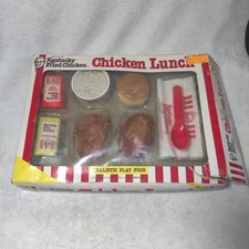 New In Box Vintage "Kentucky Fried Chicken" Realistic Play Food Lunch 1988  picture