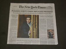 2018 AUGUST 22 NEW YORK TIMES - MICHAEL COHEN PLEADS GUILTY - IMPLICATES TRUMP picture