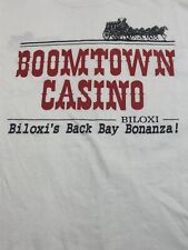 Vintage Boomtown Hotel Casino T Shirt Biloxi  Size XL X-Large White Made In USA picture