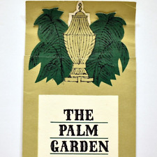 1970s The Palm Garden Restaurant Menu Waldorf Astoria Hilton Hotel New York City picture