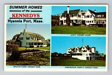 Hyannis Port MA-Massachusetts, Summer Homes of Kennedy's Vintage Postcard picture