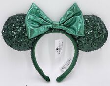 Disney Parks Emerald Green Sequins 2022 Ears Minnie Mouse Disney Resort Headband picture