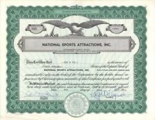 National Sports Attractions, Inc. - Stock Certificate - Sports Stocks & Bonds picture