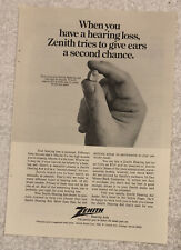 Vintage 1969 Zenith Hearing Aids Print Ad - Full Page Advertisement picture