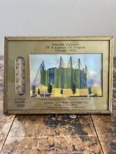 Vintage Century Of Progress 1933 Chicago Illinois Glass Advertising Thermometer picture