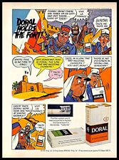 1972 Doral Cigarettes Vintage PRINT AD Comics French Conquest of Algeria Art  picture
