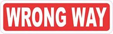 10in x 3in Wrong Way Magnet Car Truck Vehicle Magnetic Sign picture