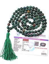 Natural Crystal Bloodstone mala Natural Crystal Stone 6 mm 108 Beads Jap Mala picture