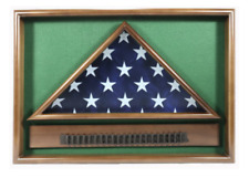 POLICE AND FIRE MAN RETIREMENT FLAG DISPLAY CASE SHADOW BOX  picture