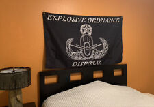 EOD Black and White 3 X 5 Flag picture