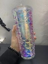 2023 China Starbucks Anniversary Tumbler 24oz Pink Gradient Fish Scale Cup picture